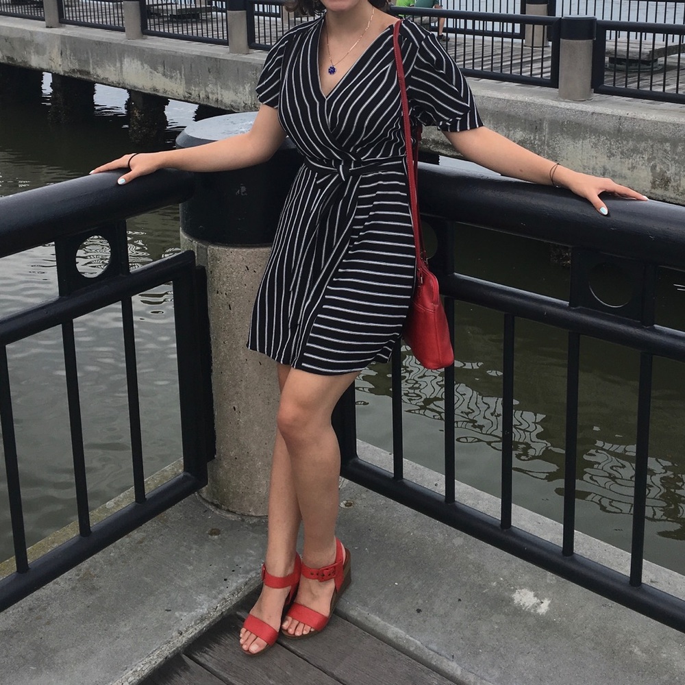 Stripped Retro Mini Dress